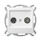 Toma de terminal AS RTV ZAR 2,5-3 dB blanco