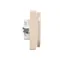 Toma doble Schuko con toma de tierra, beige