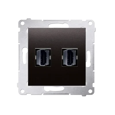 Toma HDMI doble (módulo), antracita metalizada