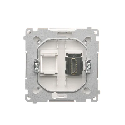 Toma HDMI única (módulo) blanca