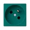 Toma K45 con toma de tierra 16A/230V, con indicador de encendido, verde