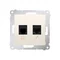 Toma ordenador RJ45 cat.5e + RJ12 (módulo) crema