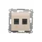 Toma ordenador RJ45 cat.5e + RJ12 (módulo) crema