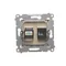 Toma ordenador RJ45 cat.5e + RJ12 (módulo) crema