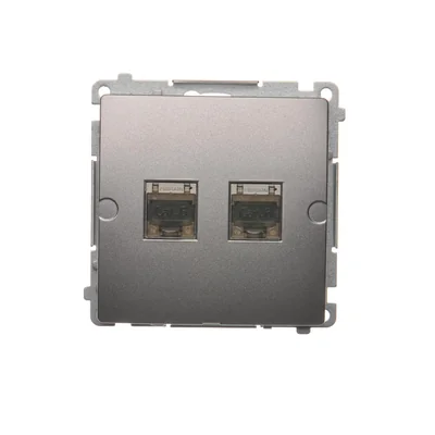 Toma ordenador RJ45 cat.6, doble blindaje inox metálico