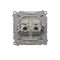 Toma ordenador RJ45 cat.6, doble blindaje inox metálico