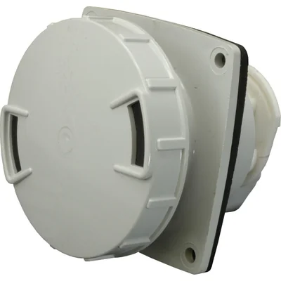 Toma panel acodada 63A 4p IP67