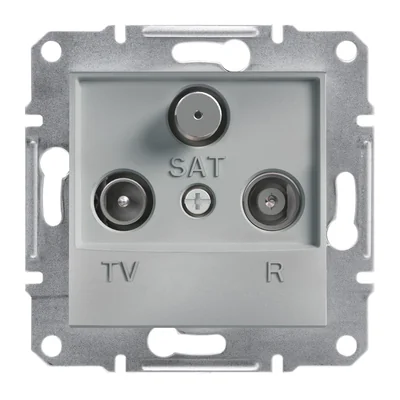 Toma RTV-SAT pasante ASFORA 4dB sin marco de aluminio