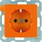 Toma SCHUKO B.SQUARE Naranja