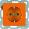 Toma SCHUKO B.SQUARE Naranja
