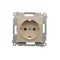 Toma schuko con persianas (módulo) 16A, 250V, conectores rápidos, crema