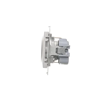 Toma schuko con persianas (módulo) 16A, 250V, conectores rápidos, plata (metálico)