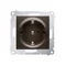 Toma Schuko (módulo) 230V, conectores rápidos, bronce mate, metálico