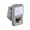 Toma STP RJ45 monomódulo, color aluminio