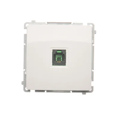 Toma telefónica individual universal RJ11 (módulo), blanco