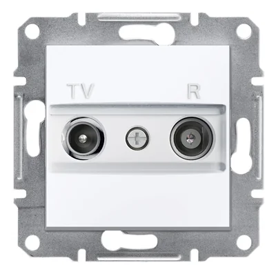 Toma terminal ASFORA RTV 1dB sin marco, blanco