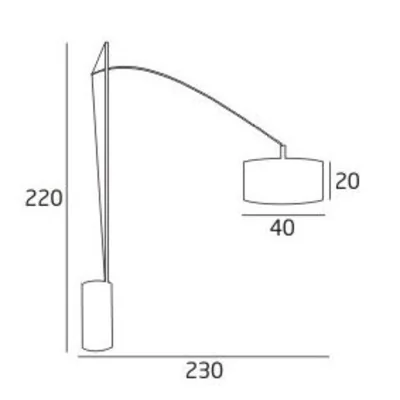 Tonale floor lamp white