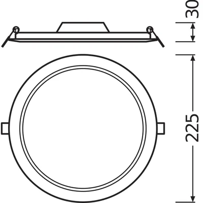 Тонкий світильник DN210 18W 4000K WT IP20