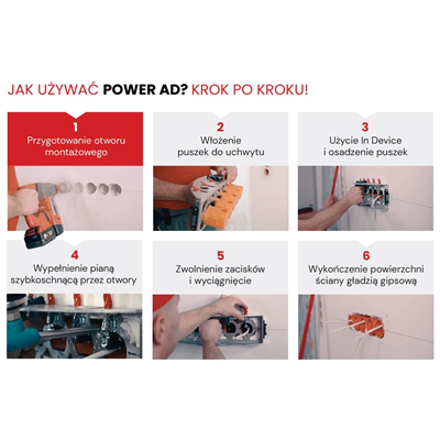 Tool for embedding 2 flush-mounted boxes PK60 In Device Power Ad 2