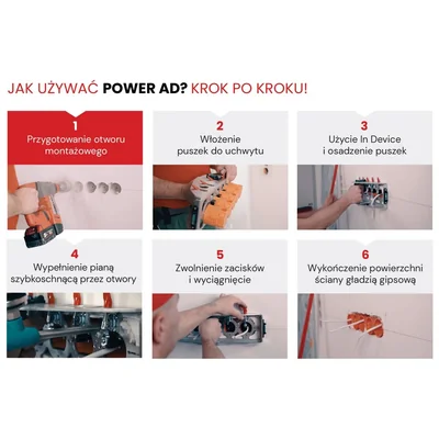 Tool for embedding 4 flush-mounted boxes PK60 In Device Power Ad 4