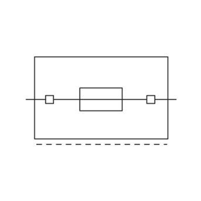 TOPJOBS 2-wire terminal block 2.5mm² fuse gray