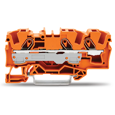 TOPJOBS 3-Conductor Ex e II 6mm2 Through Terminal Block Orange