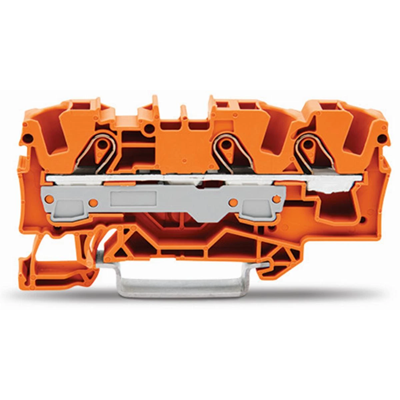 TOPJOBS 3-Conductor Ex e II 6mm2 Through Terminal Block Orange