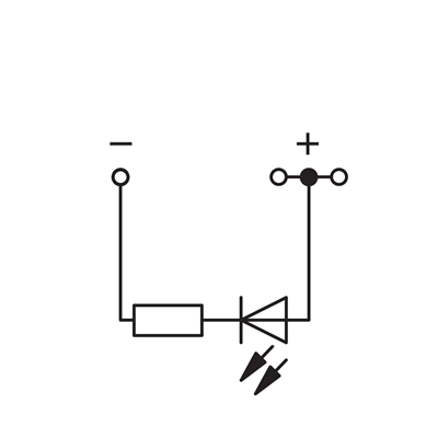 TOPJOBS 3-wire terminal block 2.5mm² with LED gray