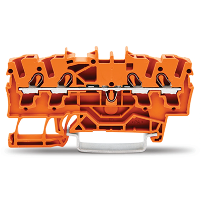 TOPJOBS 4-wire terminal block 2.5mm² orange 100pcs