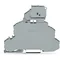 TOPJOBS Double Deck Fuse Terminal Block with Swivel Fuse Base 2.5mm2 Gray