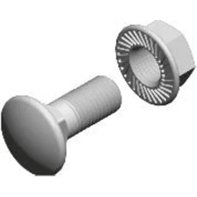 Tornillo de cabeza de hongo SGKFM10x20PV + tuerca dentada (juego)