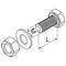 Tornillo de cabeza hexagonal galvanizado en caliente SMM10x70F