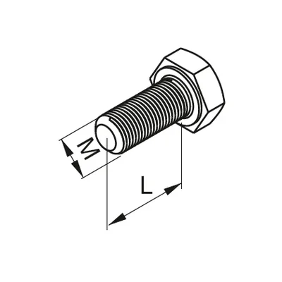 Tornillo de cabeza hexagonal SSZ10x20E A2