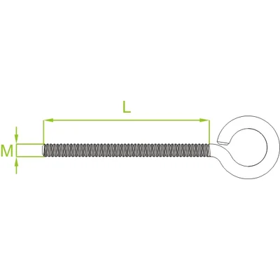 Tornillo de gancho de expansión cerrado, longitud 120 mm, dimensión 10 mm