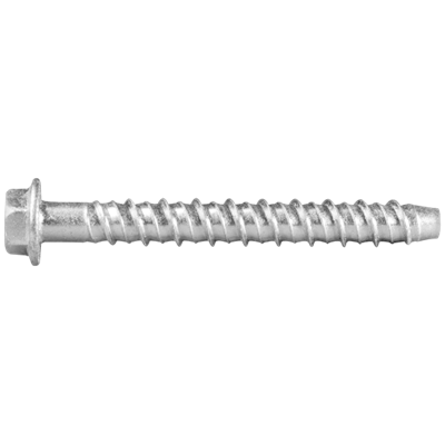 Tornillo galvanizado para hormigón 6,3x50mm con cabeza hexagonal y arandela, 100 uds.