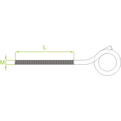 Tornillo giratorio, SHM10x120