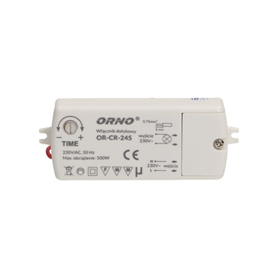 Touch switch 230V/50Hz, IP20, 500W, white