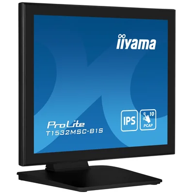 Touchscreen-POS-Monitor iiyama T1532MSC-B1S 15" 4:3 /VGA HDMI DP/ IP43, Lautsprecher