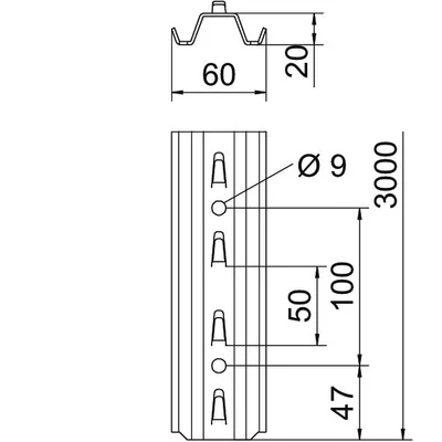 TPSG 3000 FS TP-Halterung mit Klemmhaken