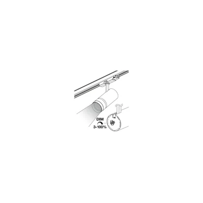 TRACKLIGHT SPOT ZOOM DIM 30W 940 WT luminaire