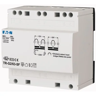 Trafo 230V, output 12-24V, 5.2-2.6A, TR-G2/63-SF