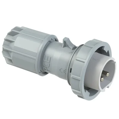 Tragbarer Drehstecker 16A 2P 24/42V DC 10h IP67, vernickelte Kontakte