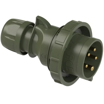 Tragbarer Militärstecker 32A 3P+Z+N 400V 50/60Hz 6h IP67 vernickelte Kontakte