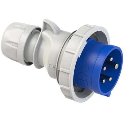 Tragbarer Stecker SHARK 32A 3P+Z+N 230V 50/60Hz 9h IP67, vernickelte Kontakte