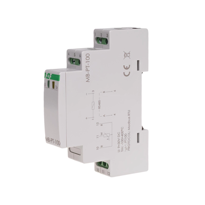 Transductor de medida de temperatura con salida MODBUS RTU para PT-100 sin sonda