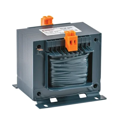 Transformateur d'isolement ou de sécurité monophasé STM 500 230/230 V, EI IP00, à corps monophasé.