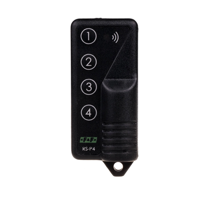 Transmisor: control remoto RS-P4 de cuatro botones