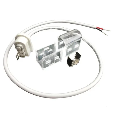 TRANSPARENT CONNECTOR WITH WIRE FOR NEON LED 10x22mm