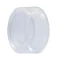 Transparente Abdeckung für den hervorstehenden, runden Knopf