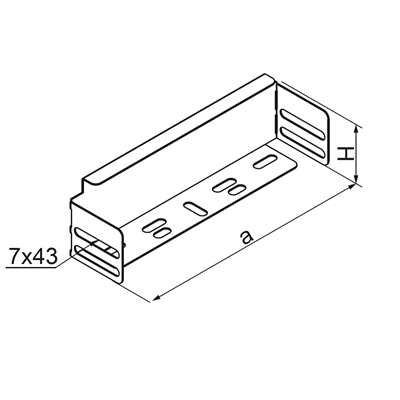 Tray end cap, ZKL150H42